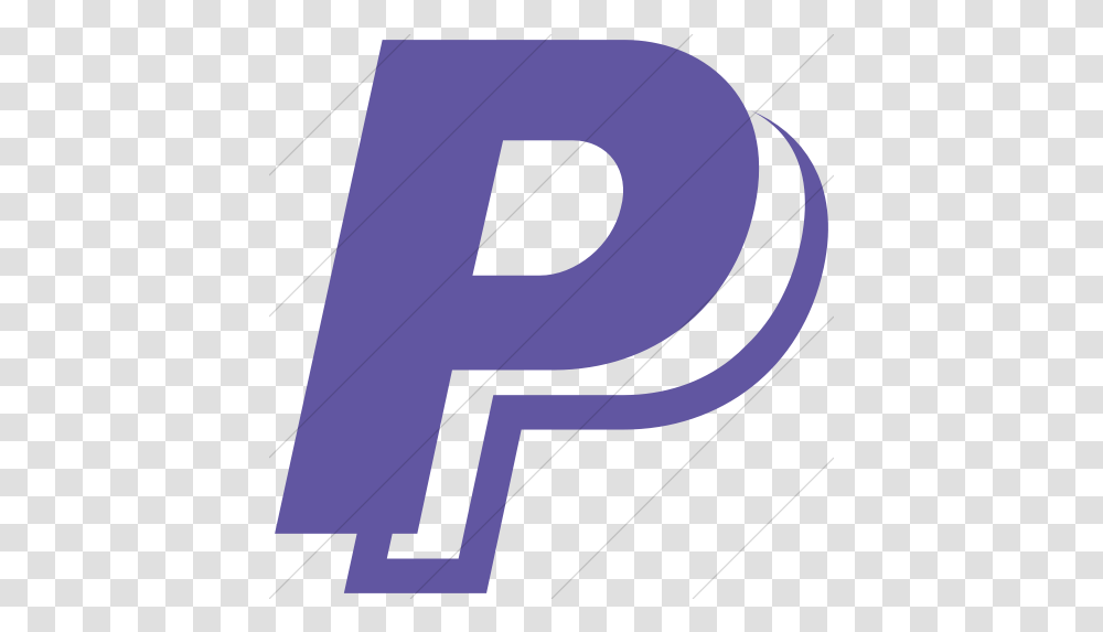 Simple Purple Paypal Icon Graphic Design, Number, Symbol, Text, Alphabet Transparent Png