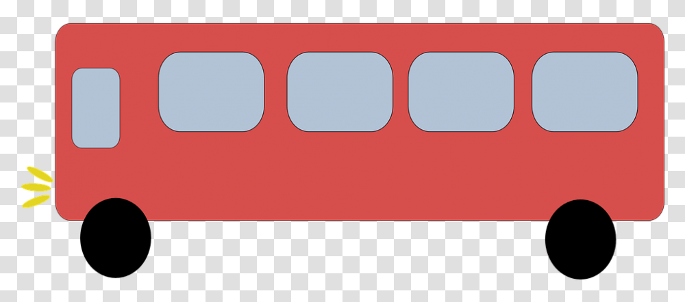 Simple Red Vector Bus Rectangle School Bus Clipart, Vehicle, Transportation, Home Decor, Outdoors Transparent Png
