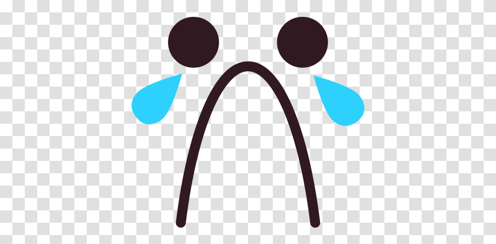 Simple Sad Crying Emoticon Face Circle, Pillow, Cushion, Clothing, Apparel Transparent Png
