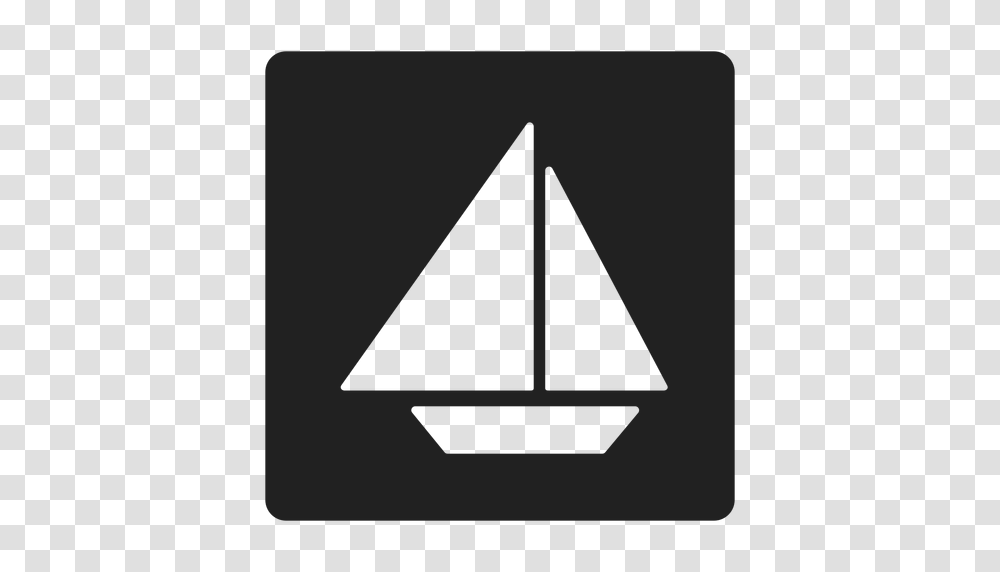 Simple Sailboat Square Icon, Triangle, Metropolis, City, Urban Transparent Png