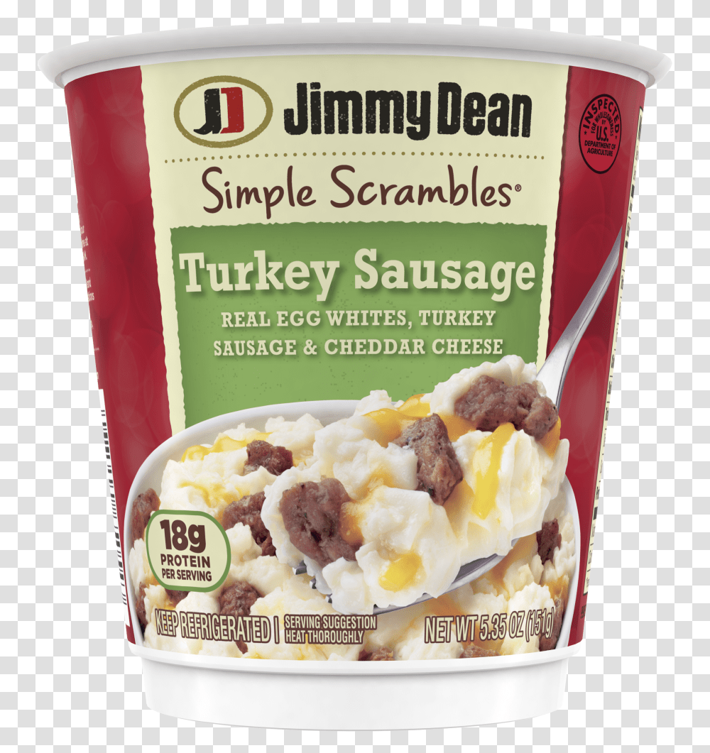 Simple Scrambles Turkey Sausage, Ice Cream, Dessert, Food, Creme Transparent Png