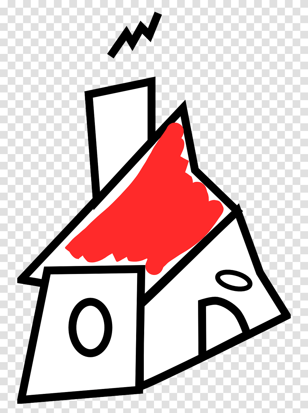 Simple Sketch House, Label, Triangle, Sticker Transparent Png
