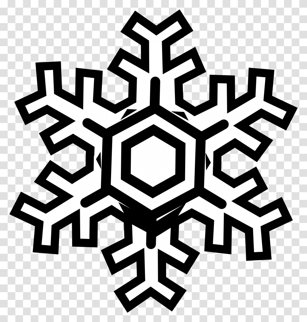 Simple Snowflake Black And White Snowflake Clip Art Transparent Png