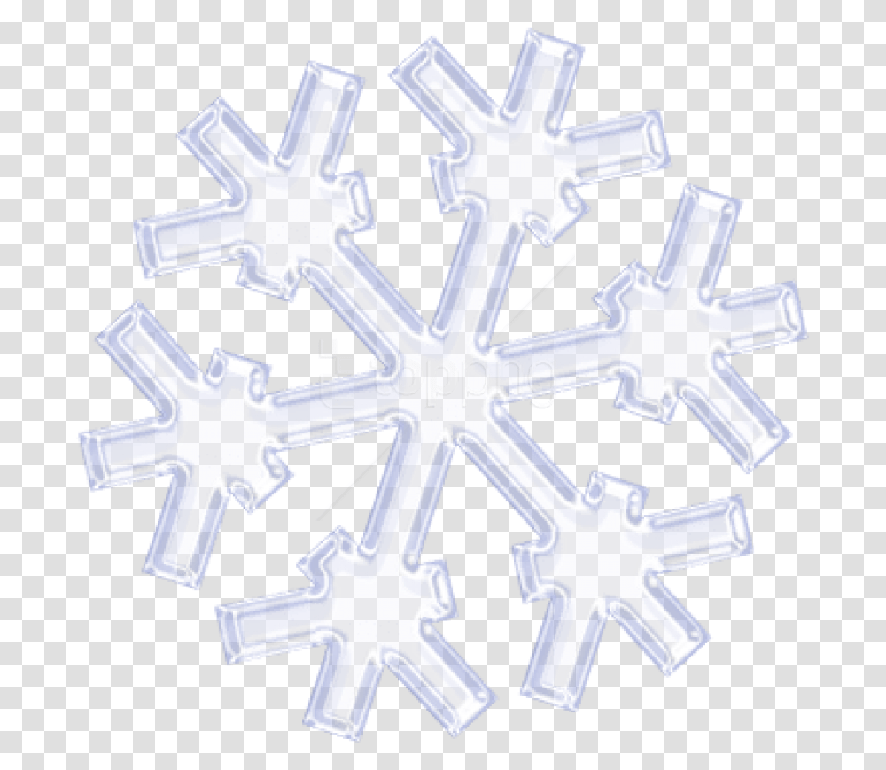 Simple Snowflake Clipart Flocon De Neige Silhouette, Cross Transparent Png