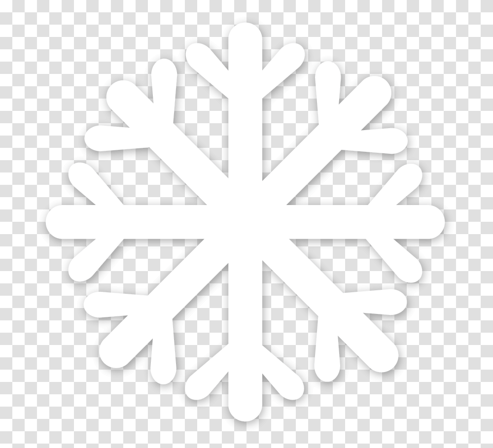 Simple Snowflake Silhouette, Cross, Stencil Transparent Png