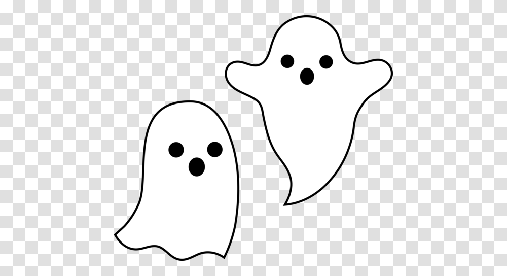 Simple Spooky Halloween Ghosts, Stencil, Snowman, Winter, Outdoors Transparent Png
