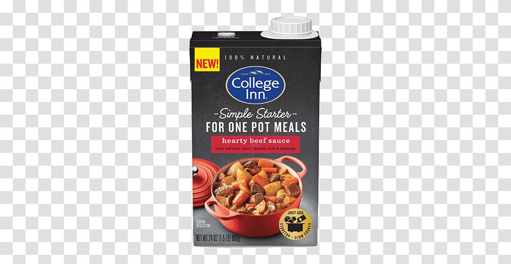 Simple Starter Hearty Beef Sauce College Inn Simple Starter, Menu, Meal, Food, Advertisement Transparent Png