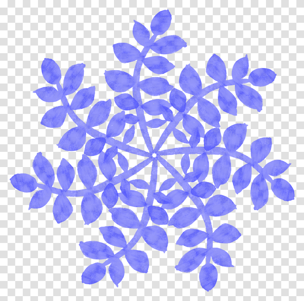 Simple Stylish Creative Watercolor Flowers And Motif, Snowflake, Crystal Transparent Png