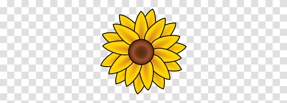 Simple Sunflower To Paint On A Round Stone Or Paver Flower Art, Plant, Blossom, Lamp, Leaf Transparent Png
