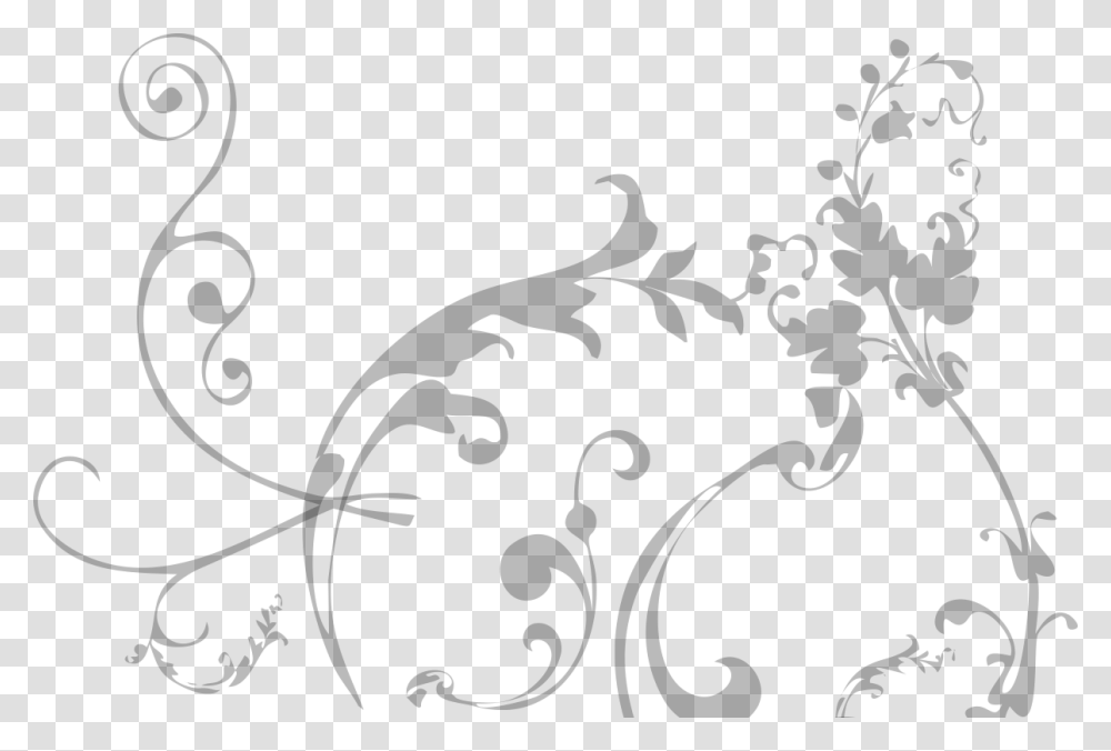 Simple Swirl Silver Swirls With Background, Floral Design, Pattern Transparent Png
