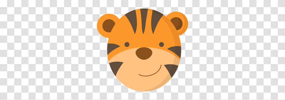 Simple Tiger Face Clip Art Baby Jungle Faces Oh My Baby, Piggy Bank, Mammal, Animal, Snout Transparent Png