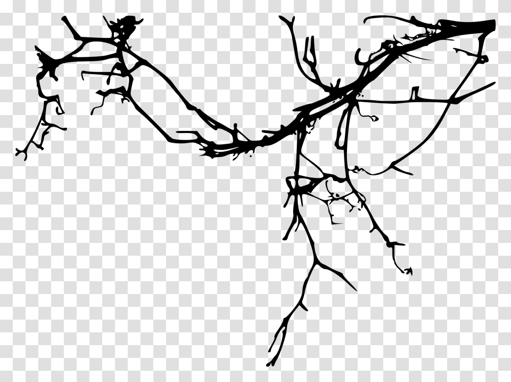 Simple Tree Branch Silhouettes Rama De Arbol Silueta, Barbed Wire, Plant Transparent Png