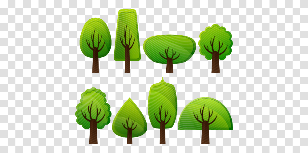Simple Trees Clipart, Plant, Green, Cutlery, Pattern Transparent Png