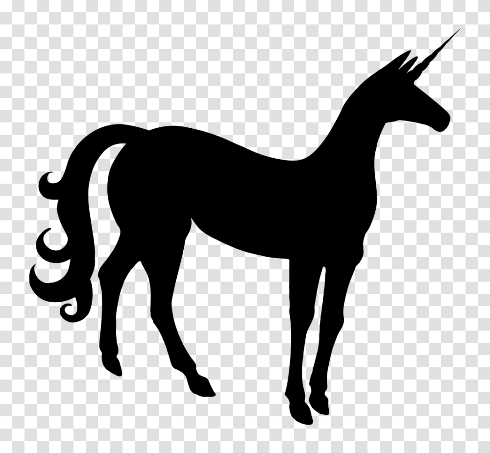 Simple Unicorn Silhouette Clip Art, Horse, Mammal, Animal, Antelope Transparent Png