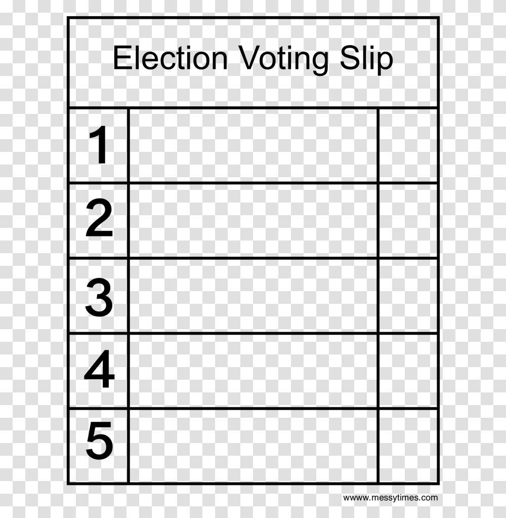 Simple Voting Success Printable Blank Voting Ballot, Gray, World Of Warcraft Transparent Png