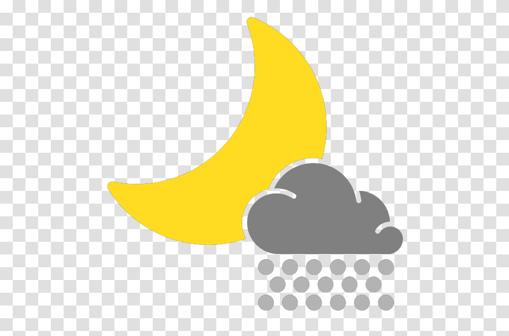 Simple Weather Icons Scattered Snow Night, Banana, Fruit, Plant, Food Transparent Png