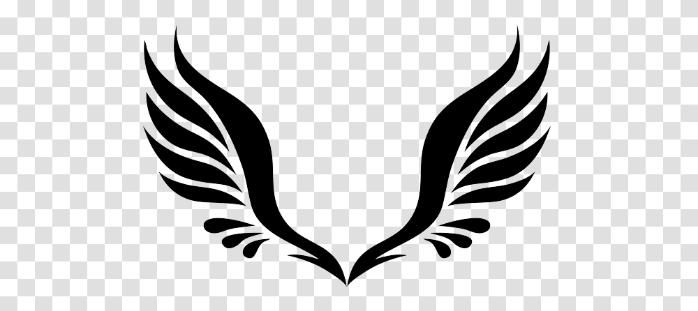 Simple Wings Clipart, Stencil, Emblem Transparent Png