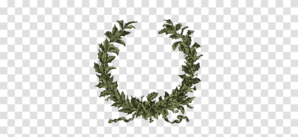 Simple Wreath Border Clipart Vintage Clip Art Holly Wreath Frame, Plant, Green, Painting, Potted Plant Transparent Png