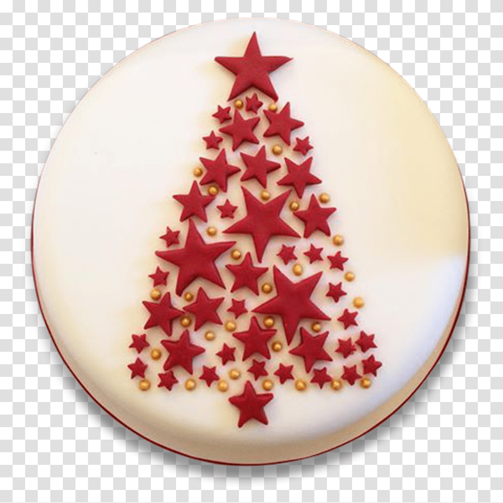 Simple Xmas Cake Designs, Tree, Plant, Dish, Meal Transparent Png