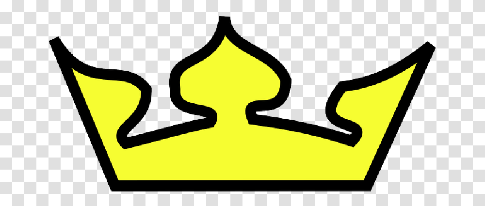 Simple Yellow King Queen Cartoon Free Gold Crown Crown Clip Art, Symbol, Light, Star Symbol Transparent Png