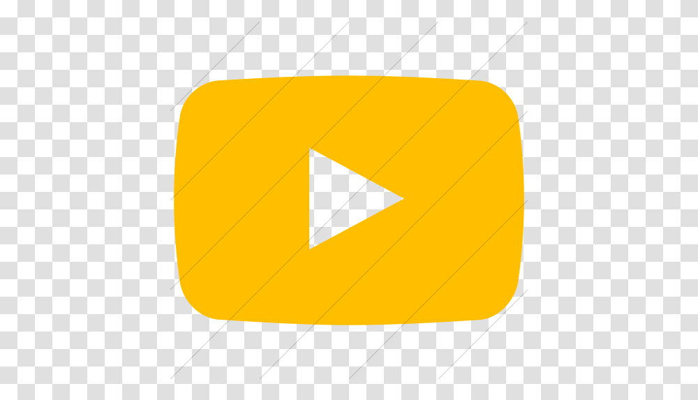 Simple Yellow Youtube Icon Youtube Icon Yellow, Label, Text, First Aid, Symbol Transparent Png