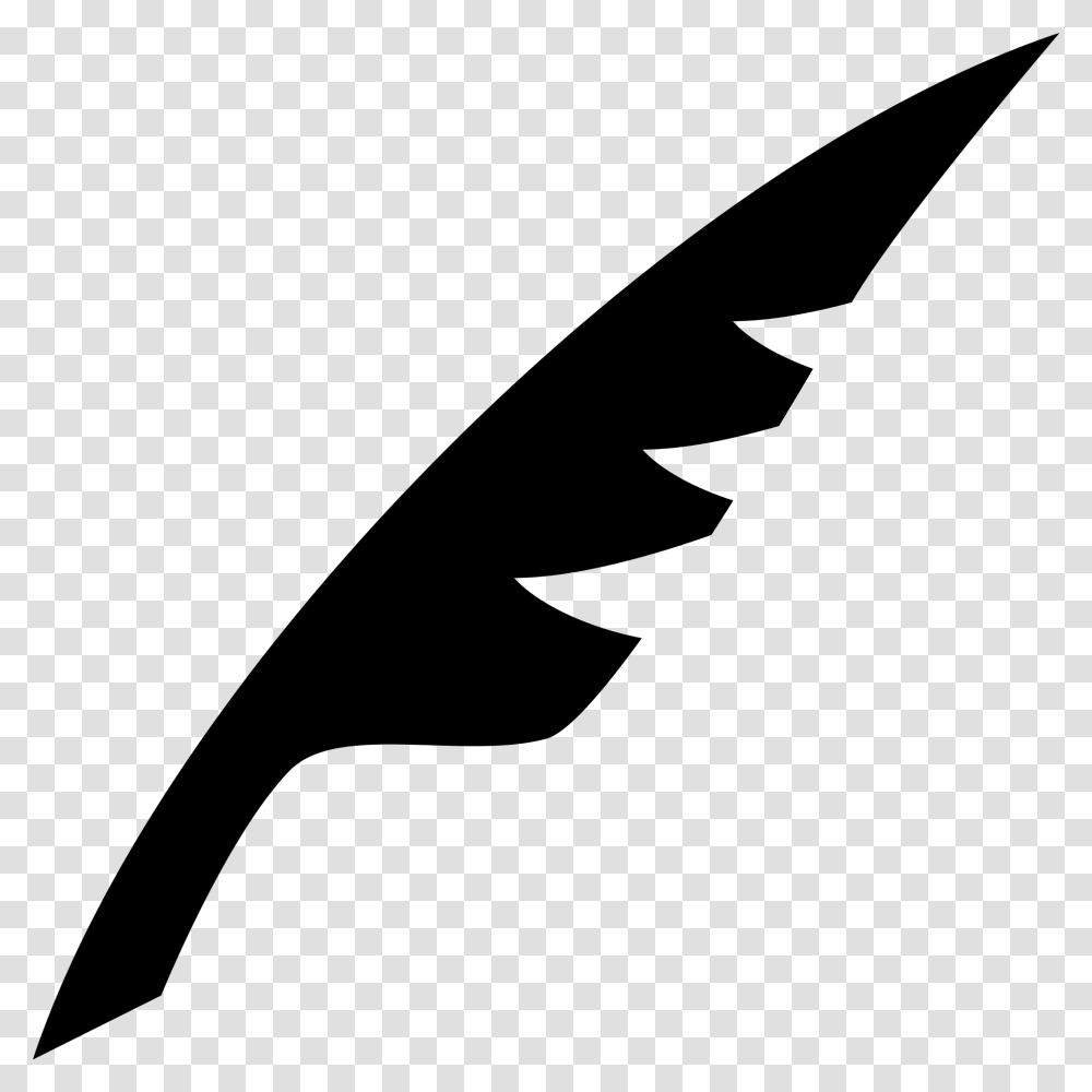 Simpleicons Business Feather Black Shape, Gray, World Of Warcraft Transparent Png