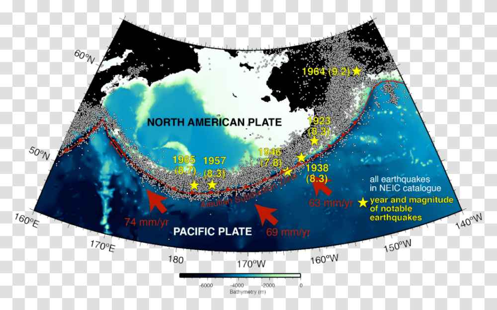 Simplified Map Of The Alaska Subduction Zone Showing Alaska S Tectonic Plates, Nature, Outdoors, Poster, Advertisement Transparent Png