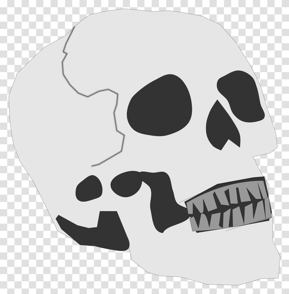Simplified Skull Clip Arts Cartoon Skull Public Domain, Jaw, Soccer Ball, Team, Teeth Transparent Png