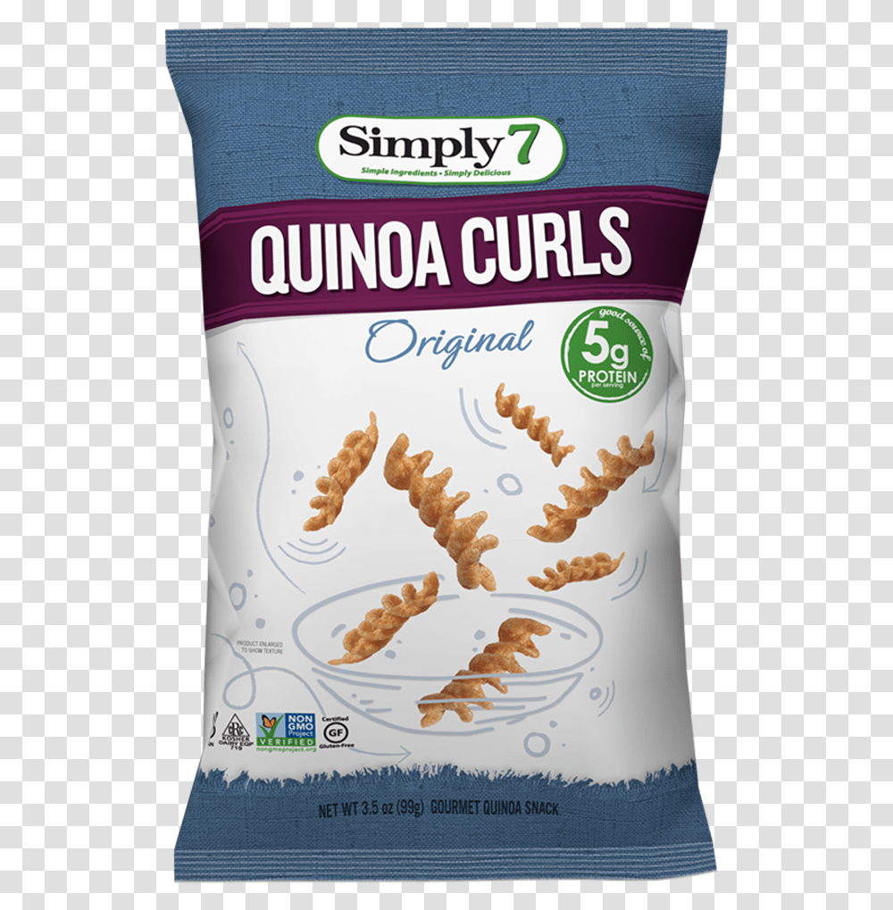 Simply 7 Quinoa Chips Curls Original, Plant, Food, Vegetable, Nut Transparent Png