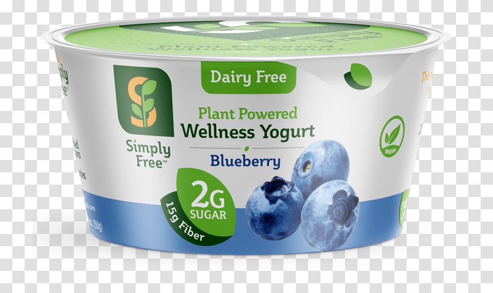 Simply Free Yogurt Blueberry, Plant, Fruit, Food, Dessert Transparent Png