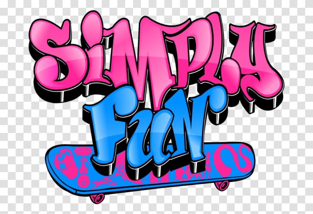 Simply Fun Logo Skate Board Graffiti, Label, Sticker Transparent Png