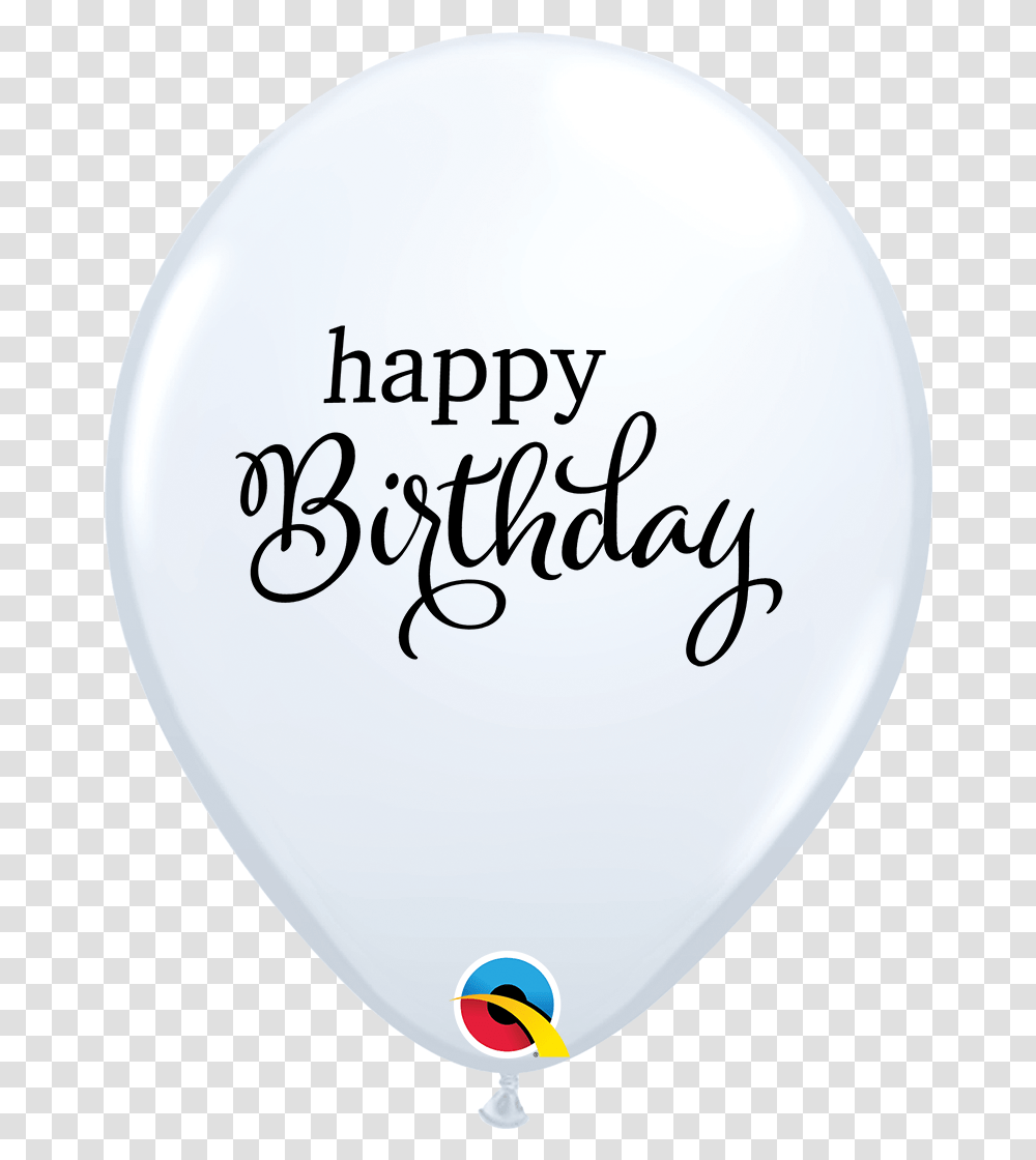 Simply Happy Birthday White Latex Balloons Bargain White Latex Happy Birthday Balloon, Text, Plectrum Transparent Png