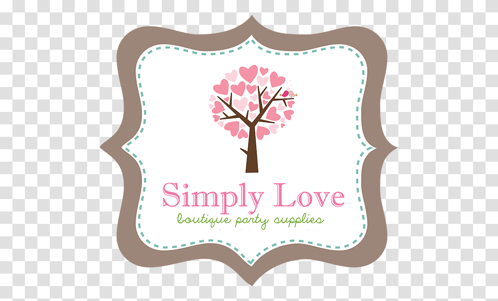 Simply Love Boutique Party Supplies Heart Tree, Diaper, Plant, Flower Transparent Png