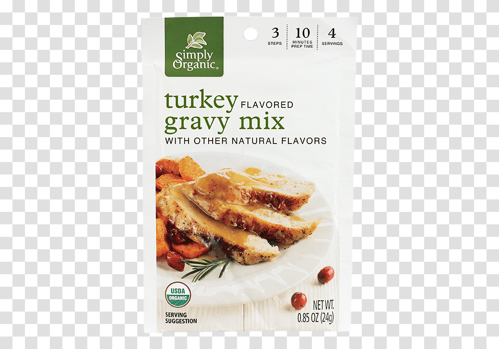 Simply Organic Turkey Gravy Mix, Sandwich, Food, Culinary, Plant Transparent Png