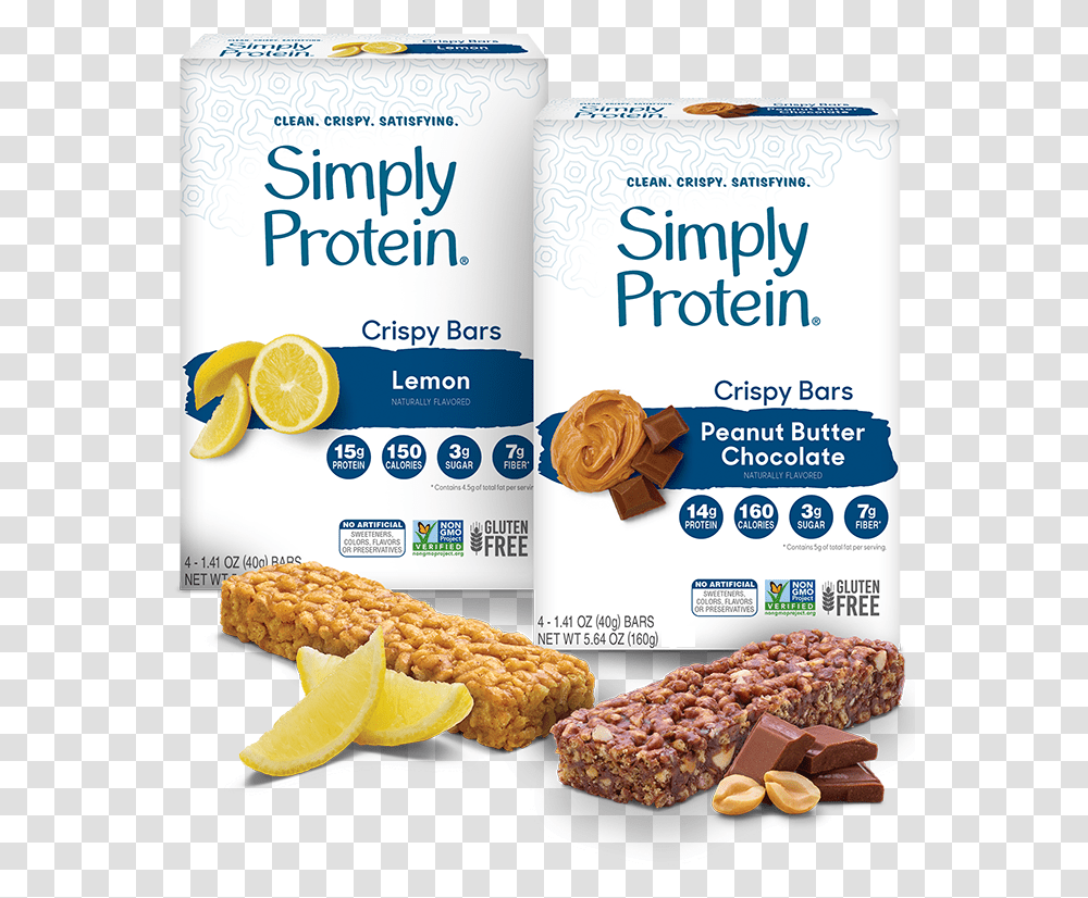 Simply Protein Crispy Bars, Plant, Food, Flyer, Nut Transparent Png