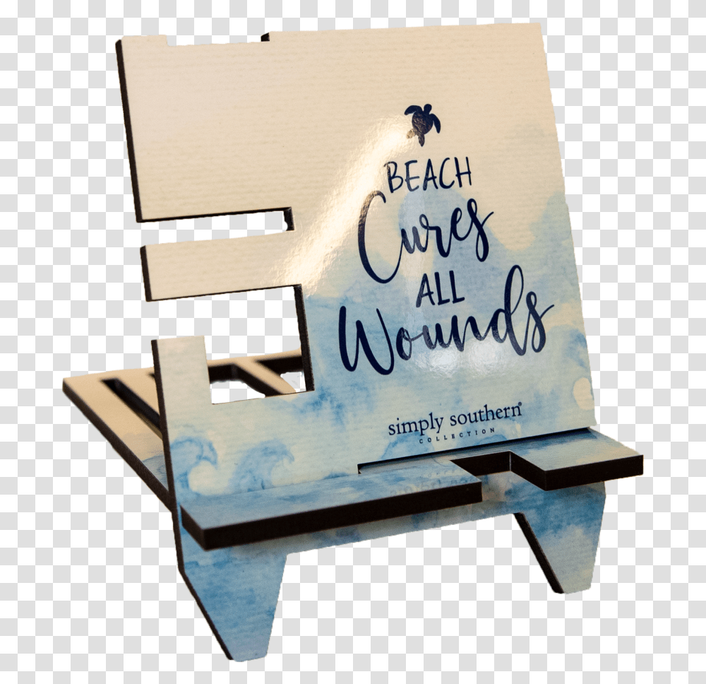 Simply Southern Beach Phone Stand Calligraphy, Text, Handwriting, Canvas, Wood Transparent Png