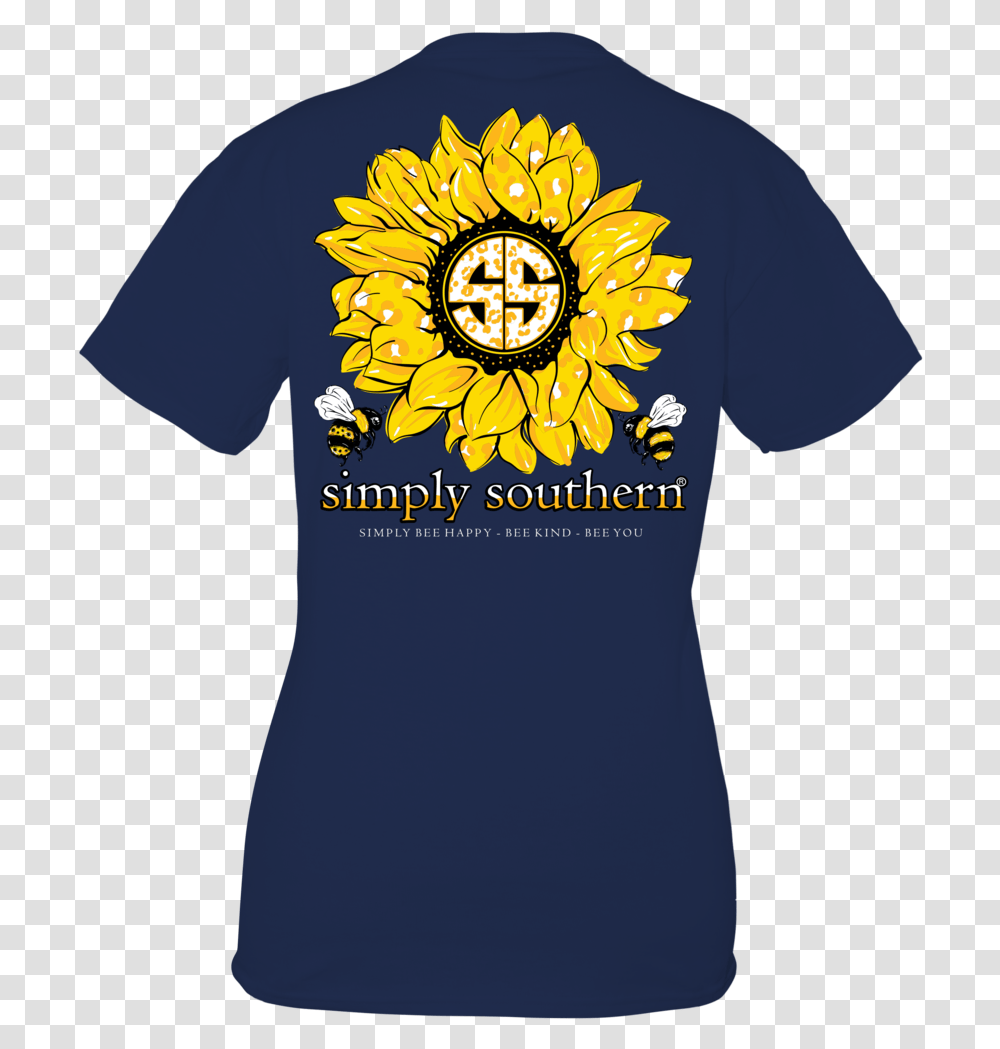 Simply Southern Preppy Bee Sunflower Short Sleeve Simply Southern Shirts, Clothing, Apparel, T-Shirt, Clock Tower Transparent Png
