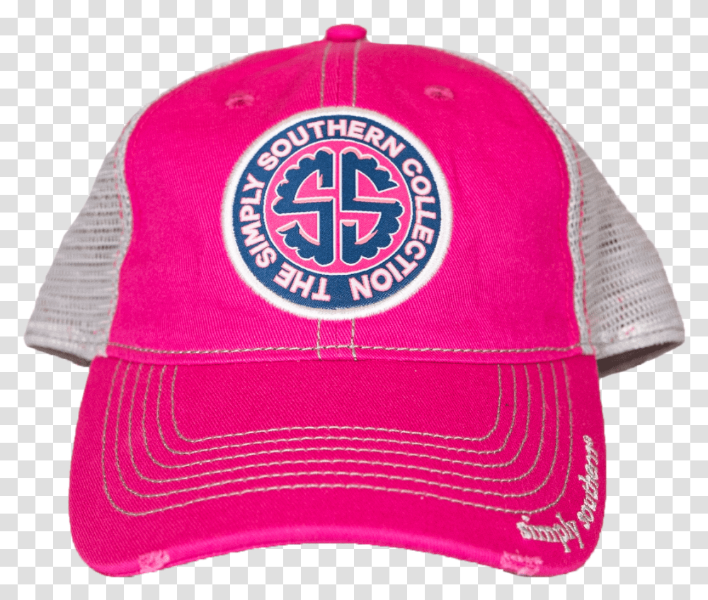 Simply Southern Ss Logo Pink Hat Baseball Cap, Clothing, Apparel Transparent Png