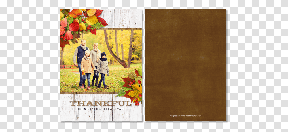 Simply Thankful Card Family Autumn Tour, Person, Human, Advertisement, Poster Transparent Png