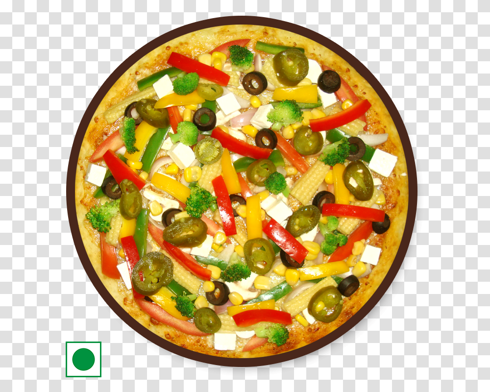 Simply Veg Pizza Baby Corn Pizza, Dish, Meal, Food, Bowl Transparent Png