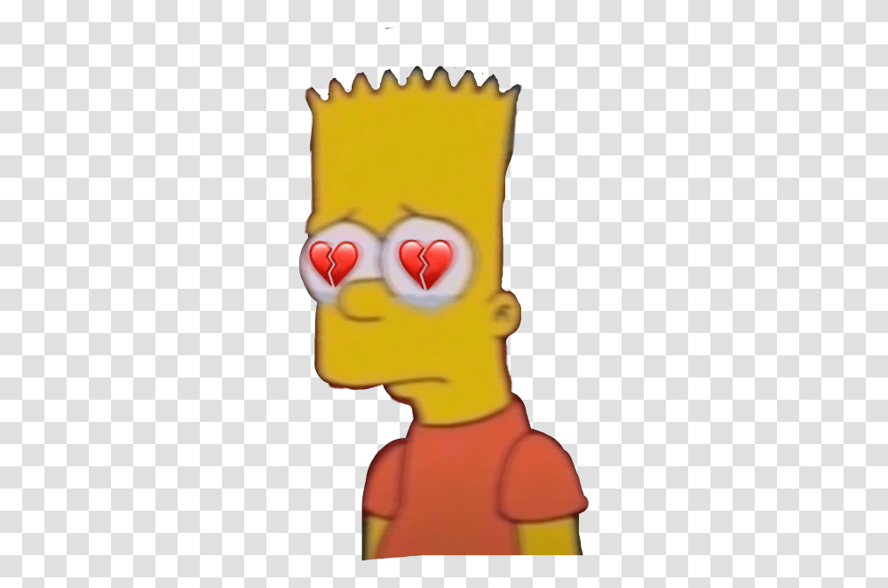 Simpson Bart Sad Heartbroken Tears Bartsimpson Heart, Toy, Ice Pop, Rubber Eraser, PEZ Dispenser Transparent Png