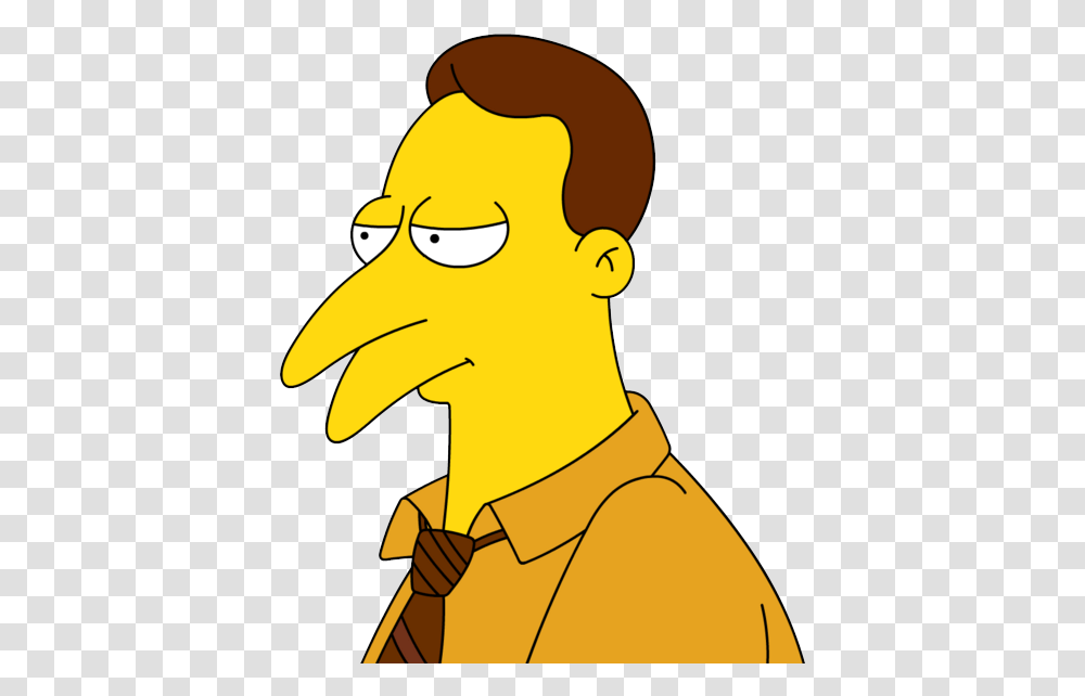 Simpson With Long Nose, Label Transparent Png