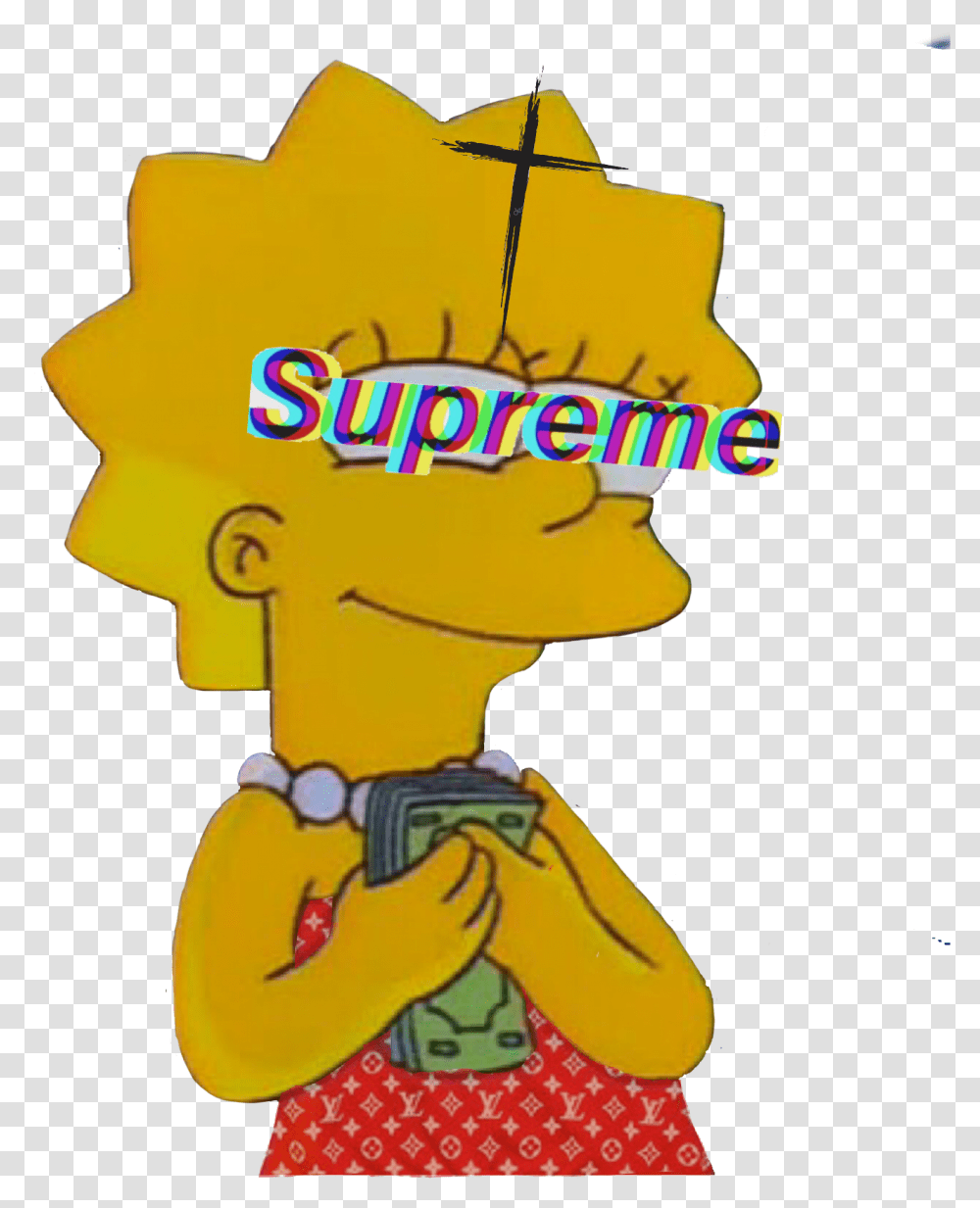 Simpsons Aesthetic Edits Pictures And Ideas On Carver Lisa Simpson With Money, Apparel, Hand, Leisure Activities Transparent Png