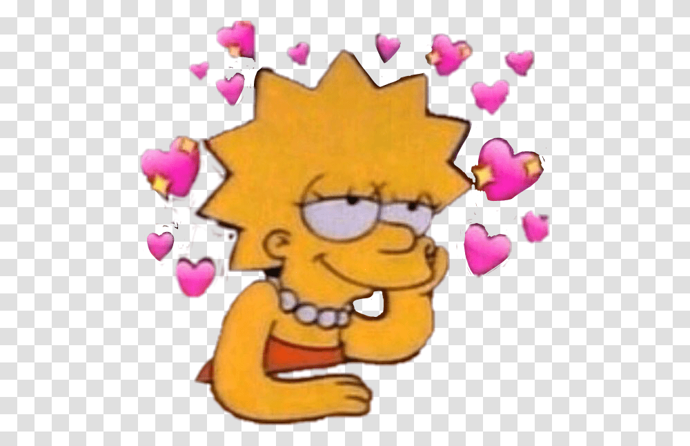 Simpsons Aesthetic Lisa Simpson In Love, Icing, Food Transparent Png