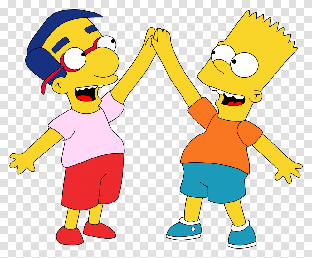 Simpsons Bart And Milhouse, Hand, Drawing, Doodle Transparent Png