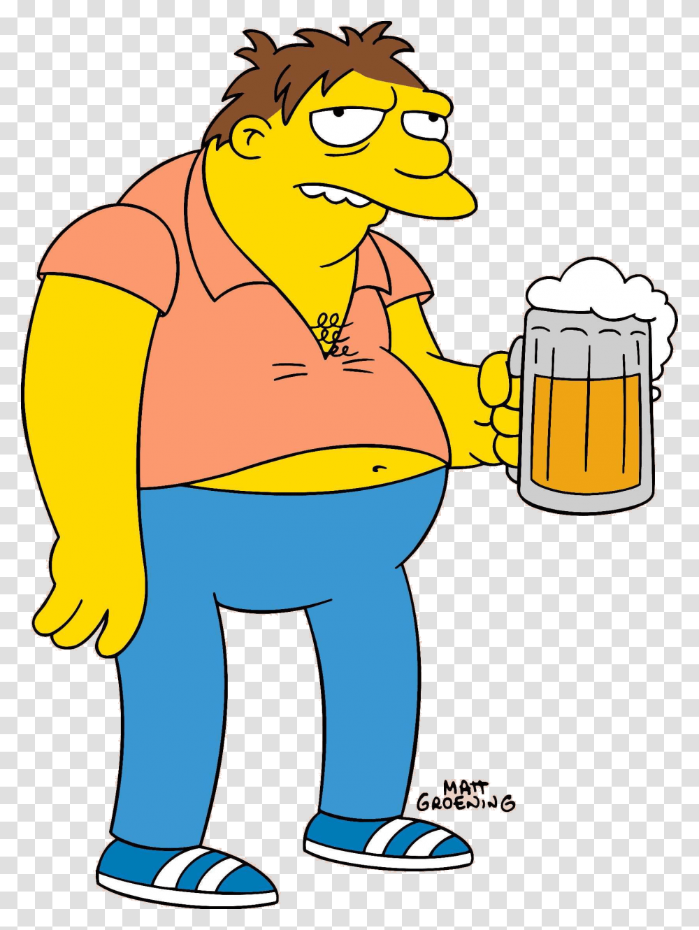 Simpsons, Character, Glass, Beer, Alcohol Transparent Png