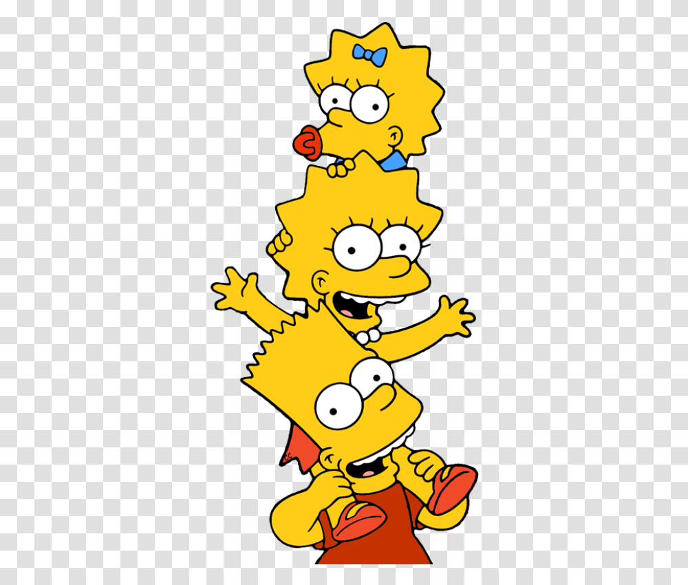 Simpsons Clip Art Bart Lisa And Maggie Simpson, Plant, Poster, Advertisement, Tree Transparent Png