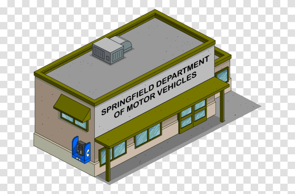 Simpsons Dmv, Building, Office Building, Postal Office Transparent Png