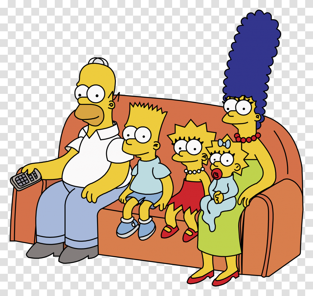 Simpsons Logo Simpsons On The Sofa, Graphics, Art, Video Gaming, Crowd Transparent Png