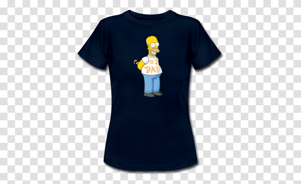 Simpsons T Shirt Design Homer Number One Dad, T-Shirt, Person, Sleeve Transparent Png